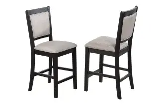 Antique Black and Walnut Five-Piece Counter-Height Dining Set, official Poundex view 4 of the F2644 configuration