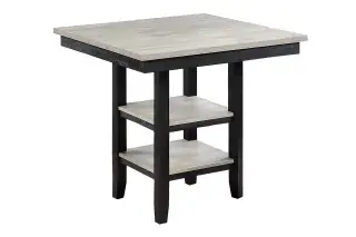 Antique Black and Walnut Five-Piece Counter-Height Dining Set, official Poundex view 5 of the F2644 configuration