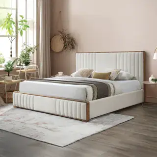 Beige Kaleea Eastern King Bed, official ACME view 1