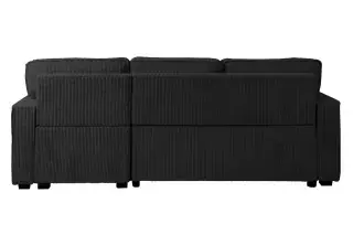 Black Convertible Sectional with Storage Chaise, official Poundex view 5 of the approved F8572 configuration