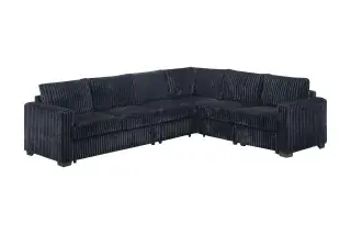 Black Four-Piece Sectional Set, official Poundex view 2 of the F8335 configuration