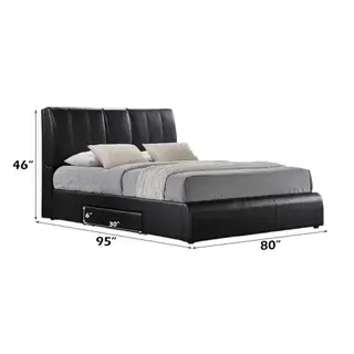 Black Kofi Eastern King Storage Bed, official ACME view 3