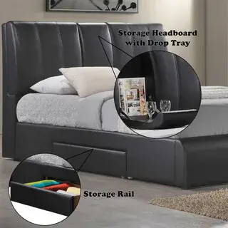 Black Kofi Eastern King Storage Bed, official ACME view 4