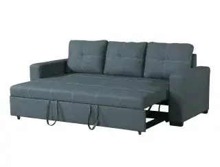 Blue-Gray Convertible Sleeper Sofa, official Poundex view 3