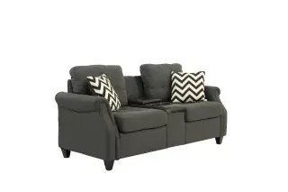 Blue-Gray Two-Piece Sofa Set, official Poundex view 3 of the F6411 configuration