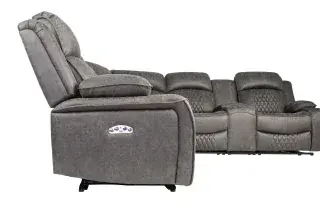 Charcoal Power Reclining Sectional, official Poundex view 5 of the F86633 configuration