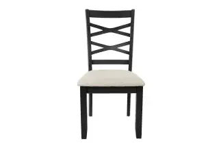 Charcoal Six-Piece Dining Set with Bench, official Poundex view 5 of the F2637 configuration