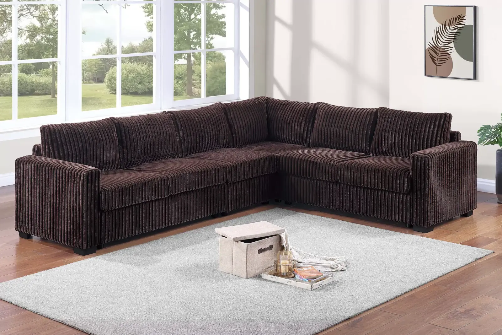 Coffee Four-Piece Sectional Set, official Poundex view 1 of the F8336 configuration
