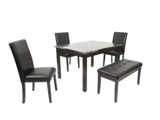Espresso Five-Piece Dining Set F2614, official Poundex view 3