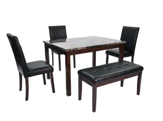 Espresso Five-Piece Dining Set F2614, official Poundex view 4
