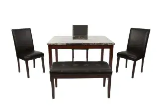 Espresso Five-Piece Dining Set F2614, official Poundex view 5