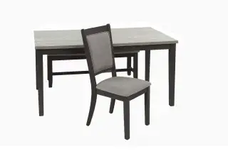 Espresso Six-Piece Dining Set with Bench, official Poundex view 3 of the F2607 configuration