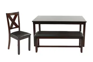 Espresso Six-Piece Dining Set, official Poundex view 2 of the approved F2297 configuration