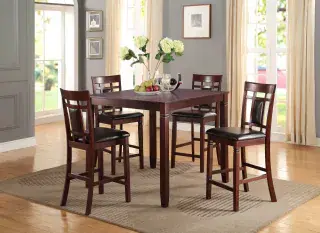 Five-Piece Counter-Height Dining Set, official Poundex view 1 of the F2252 configuration
