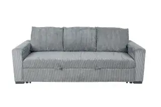 Fog Corduroy Convertible Sleeper Sofa, official Poundex view 2