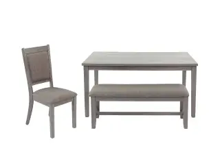 Gray Six-Piece Dining Set, official Poundex view 2 of the approved F2606 configuration