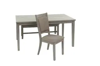 Gray Six-Piece Dining Set, official Poundex view 3 of the approved F2606 configuration