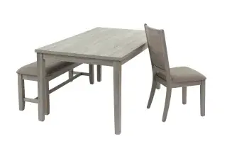 Gray Six-Piece Dining Set, official Poundex view 4 of the approved F2606 configuration