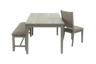 Gray Six-Piece Dining Set, official Poundex view 5 of the approved F2606 configuration