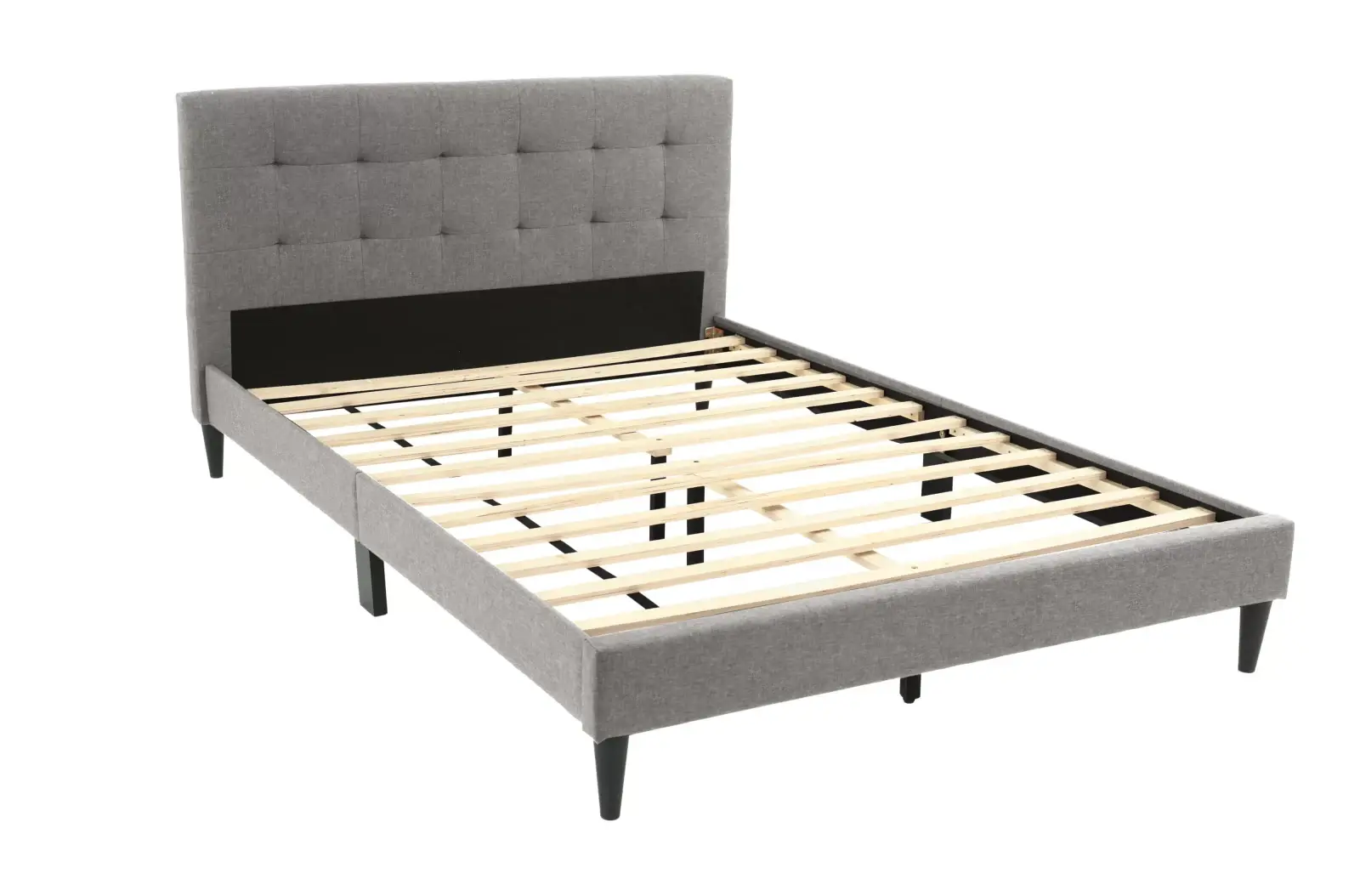 Light Gray California King Upholstered Bed, official Poundex view 1 of the F9532CK configuration