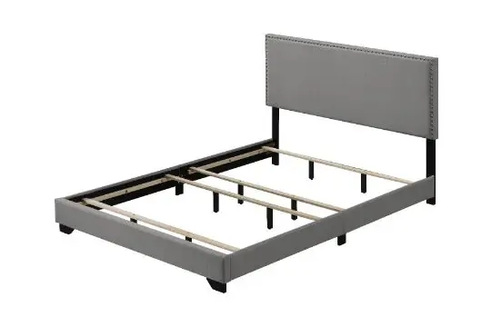 Light Gray Leandros Queen Bed, official ACME view 1