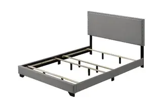 Light Gray Leandros Queen Bed, official ACME view 1