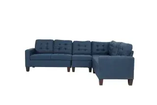 Navy Four-Piece Modular Sectional, official Poundex view 2 of the F6938 configuration