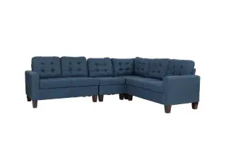 Navy Four-Piece Modular Sectional, official Poundex view 3 of the F6938 configuration