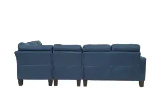 Navy Four-Piece Modular Sectional, official Poundex view 5 of the F6938 configuration