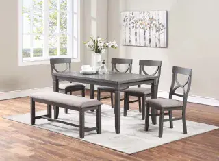 Six-Piece Dining Set F2563, official Poundex view 1