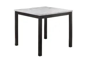 White Faux-Marble Five-Piece Counter-Height Dining Set, official Poundex view 5 of the F2617 configuration