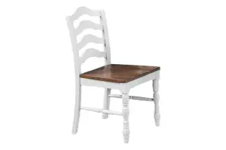 White and Oak Five-Piece Dining Set, official Poundex view 3 of the F2632 configuration