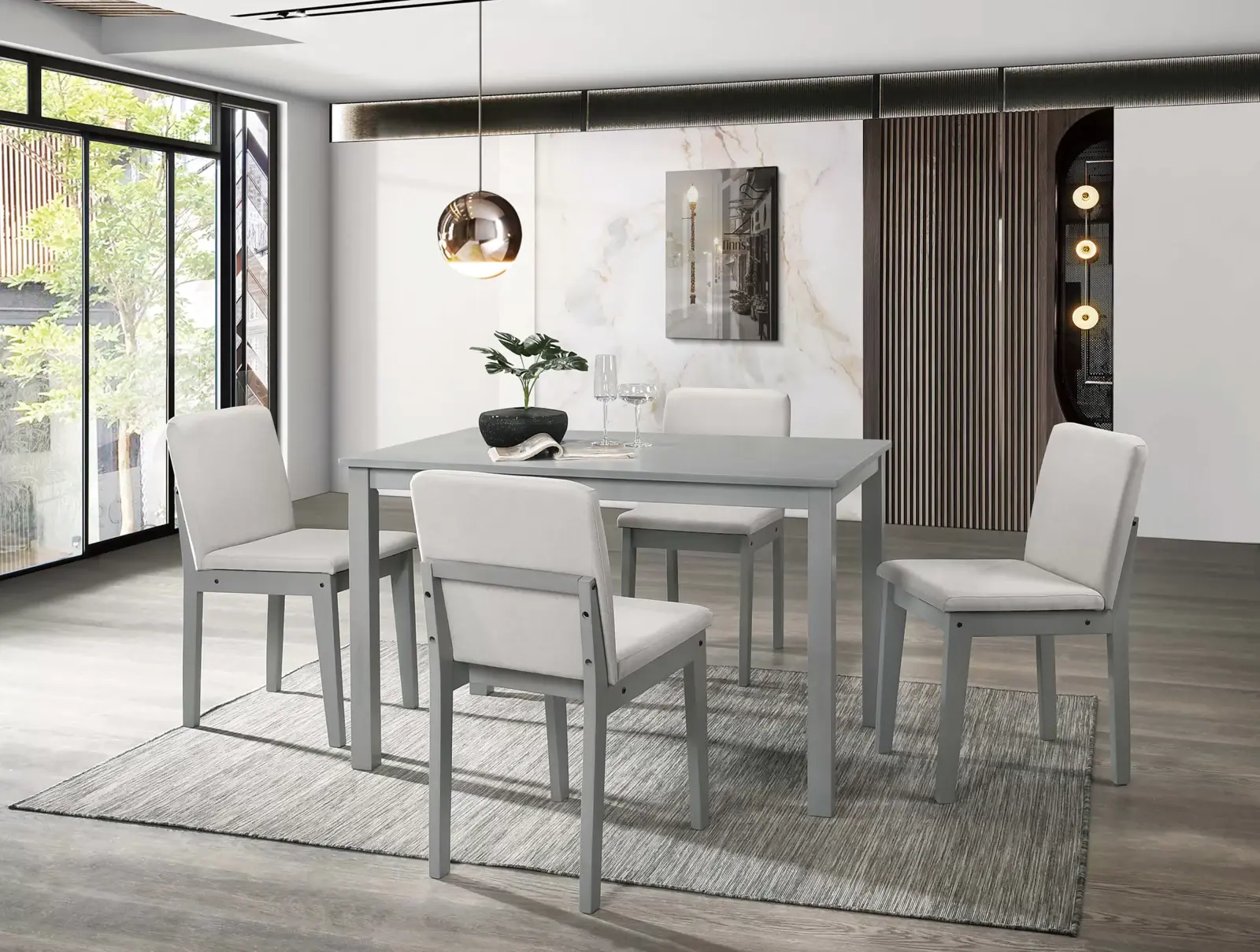 Five-Piece Dining Set F2612, official Poundex view 1