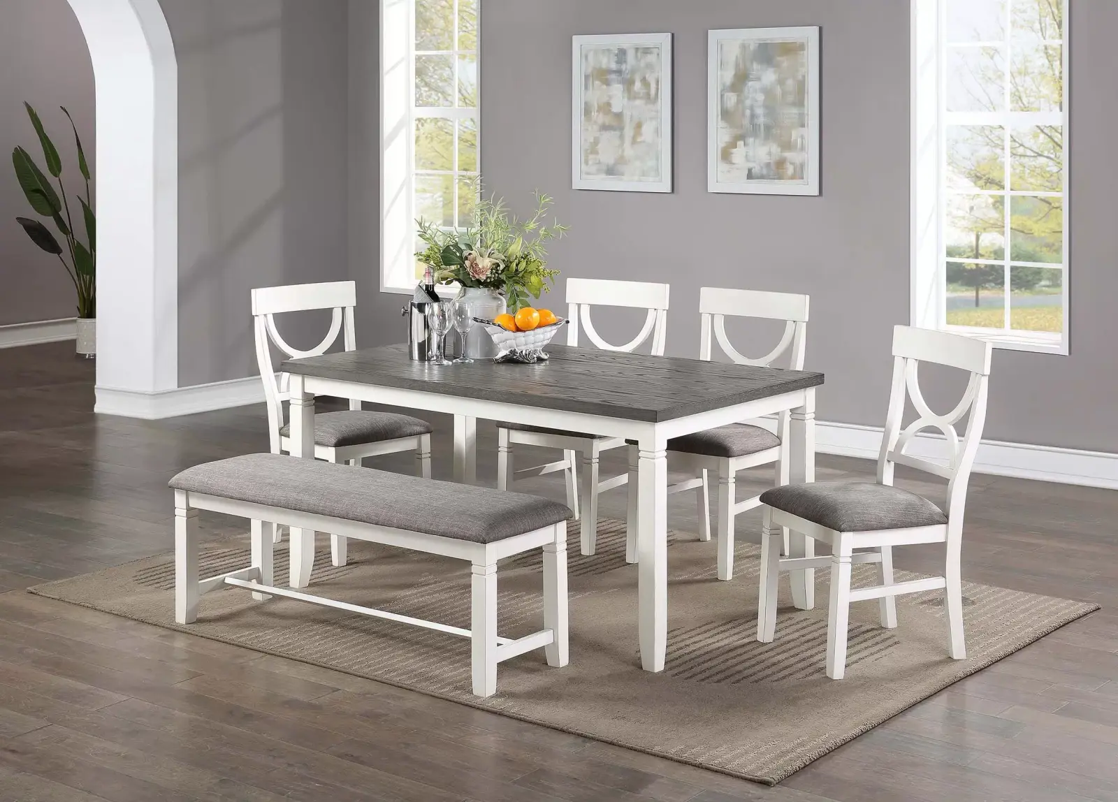 Six-Piece Dining Set F2562, official Poundex view 1